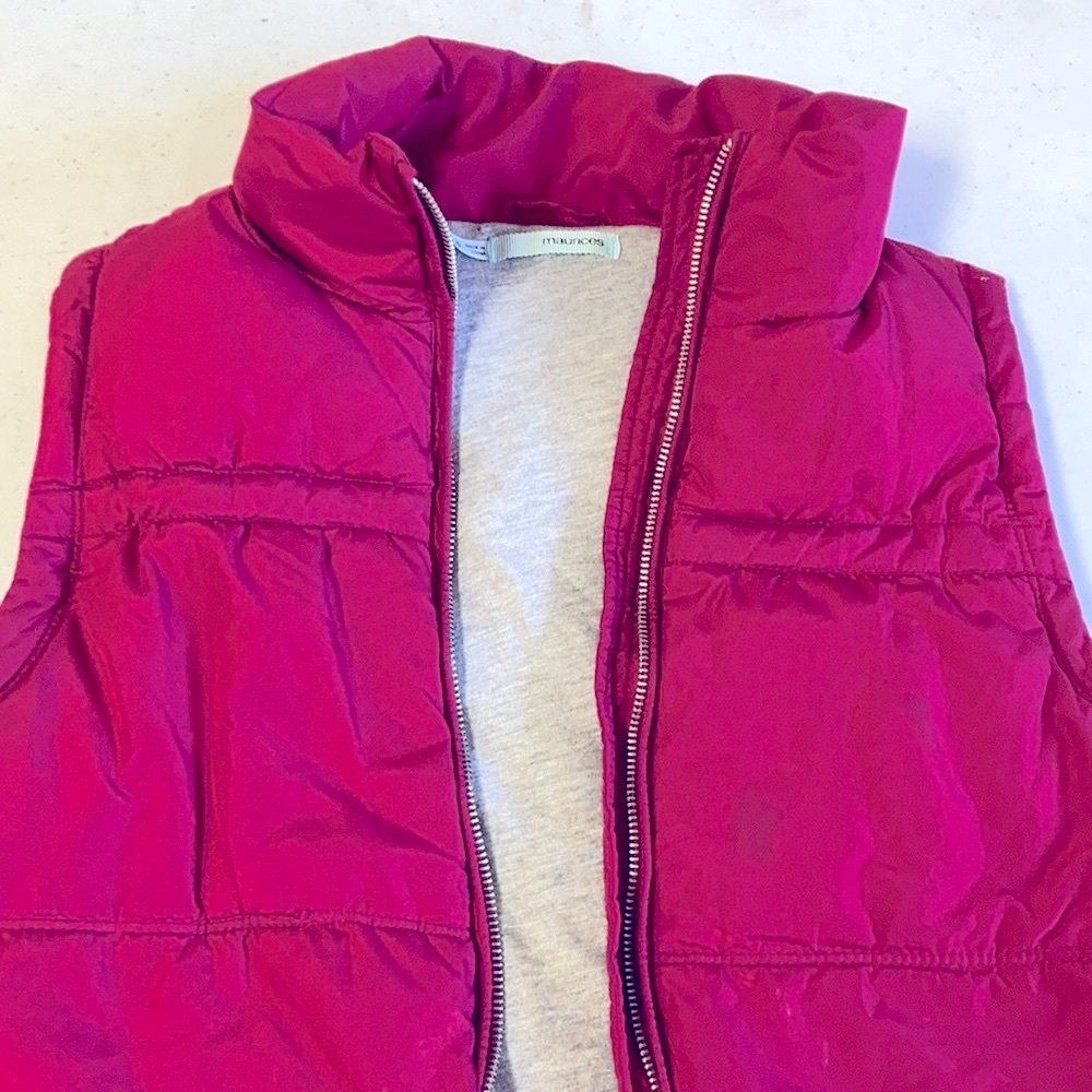 Maurices Magenta Pink Puffer Vest - Picture 10 of 11